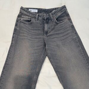Zara Womens Washed Grey Jeans